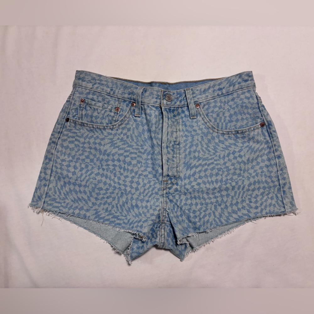 Levi’s 501, 150th anniversary, button fly patterned shorts, 31. Never worn